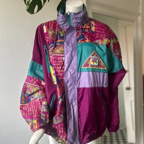 Vintage Jeantex Windbreaker/Light Rain Coat With Hood - Picture 2 of 6